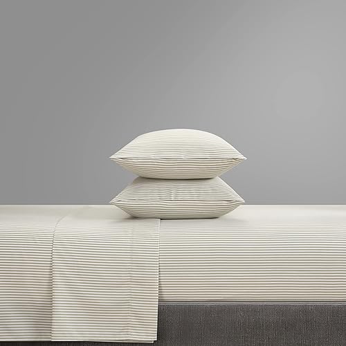 Miniatura 3 de Chic Home Brooke - Juego de sábanas de 3 piezas, súper suave, contemporáneo, diseño de rayas de dos tonos, incluye 1 encimera, 1 sábana bajera y 1