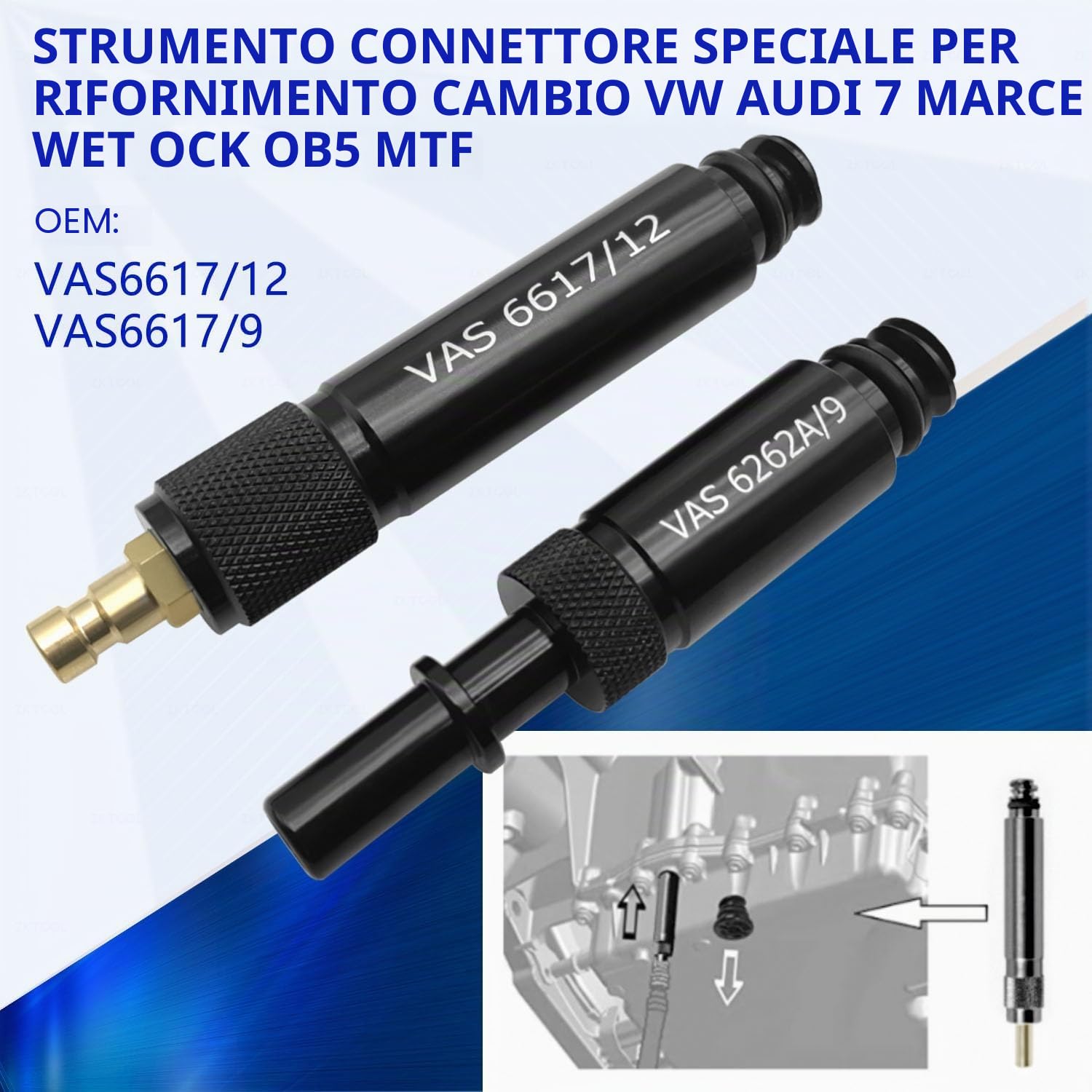ZKTOOL 27 pezzi Kit Adattatore per Riempimento Fluido Trasmissione, Set Adattatore per Riempimento Olio Fluido Trasmissione ATF, Set di Strumenti per Connettore Riempimento Olio Cambio Automatico