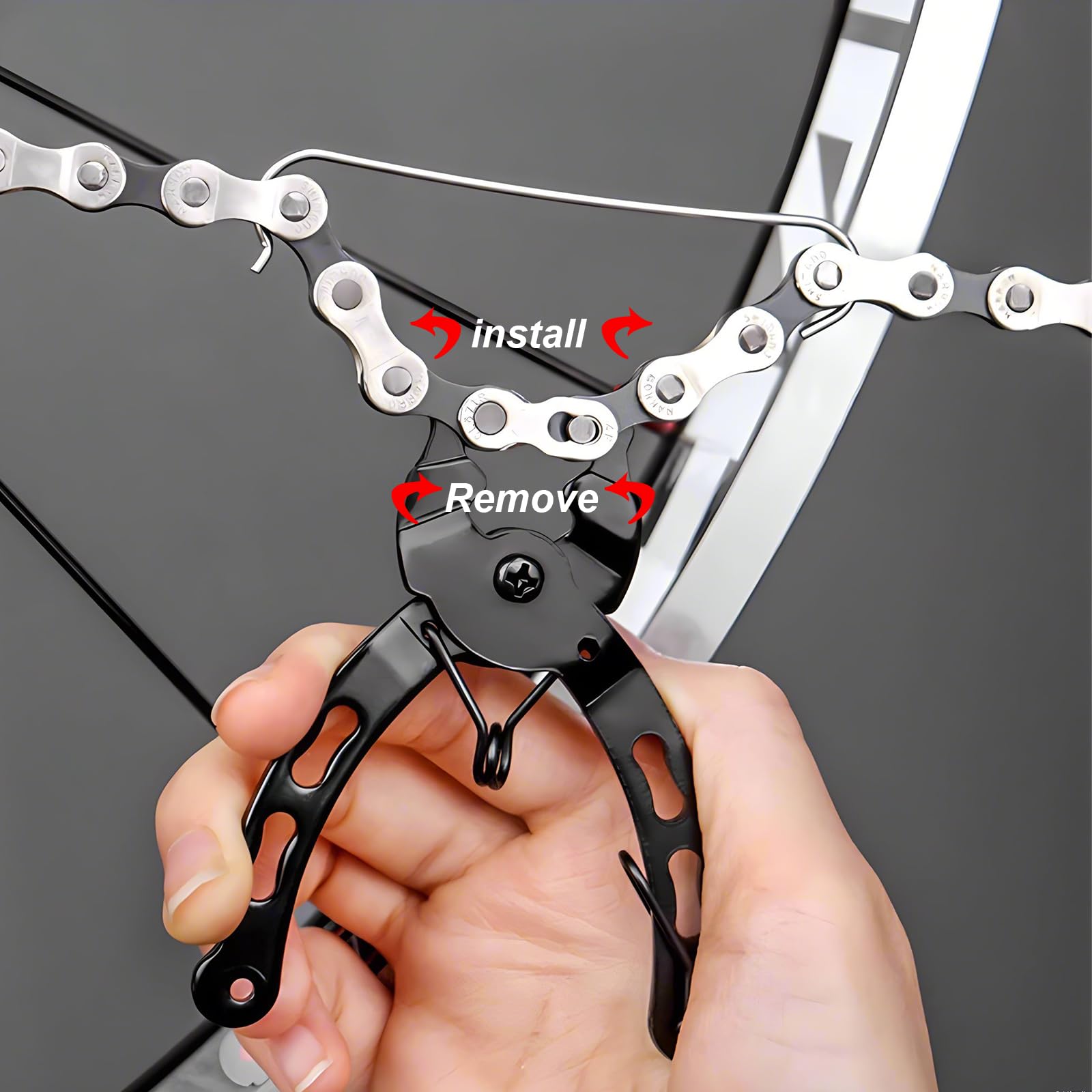 Omevett Bike Chain Tool Kit Chain Link Removal Tool Bicycle Chain Tool with Chain Breaker Chain Plier Chain Wear Tool Chain Quick Link for BMX Bike 6/7/8/9/10 Speed Mountain&Road Sports Cycle Repair - Image 4