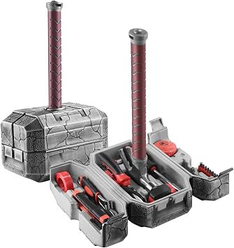 Thor Hammer Tool Box - Household Tool Kit Hammer Set for Home Repair, DIY Project, Dad Gift - Unique and Durable Design
