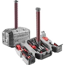 Thor Hammer Tool Box Set Daily Repair Filled Household Tool Tool Box Set for DIY and Woodworking Gifts for Men Halloween Decoration One Step Further