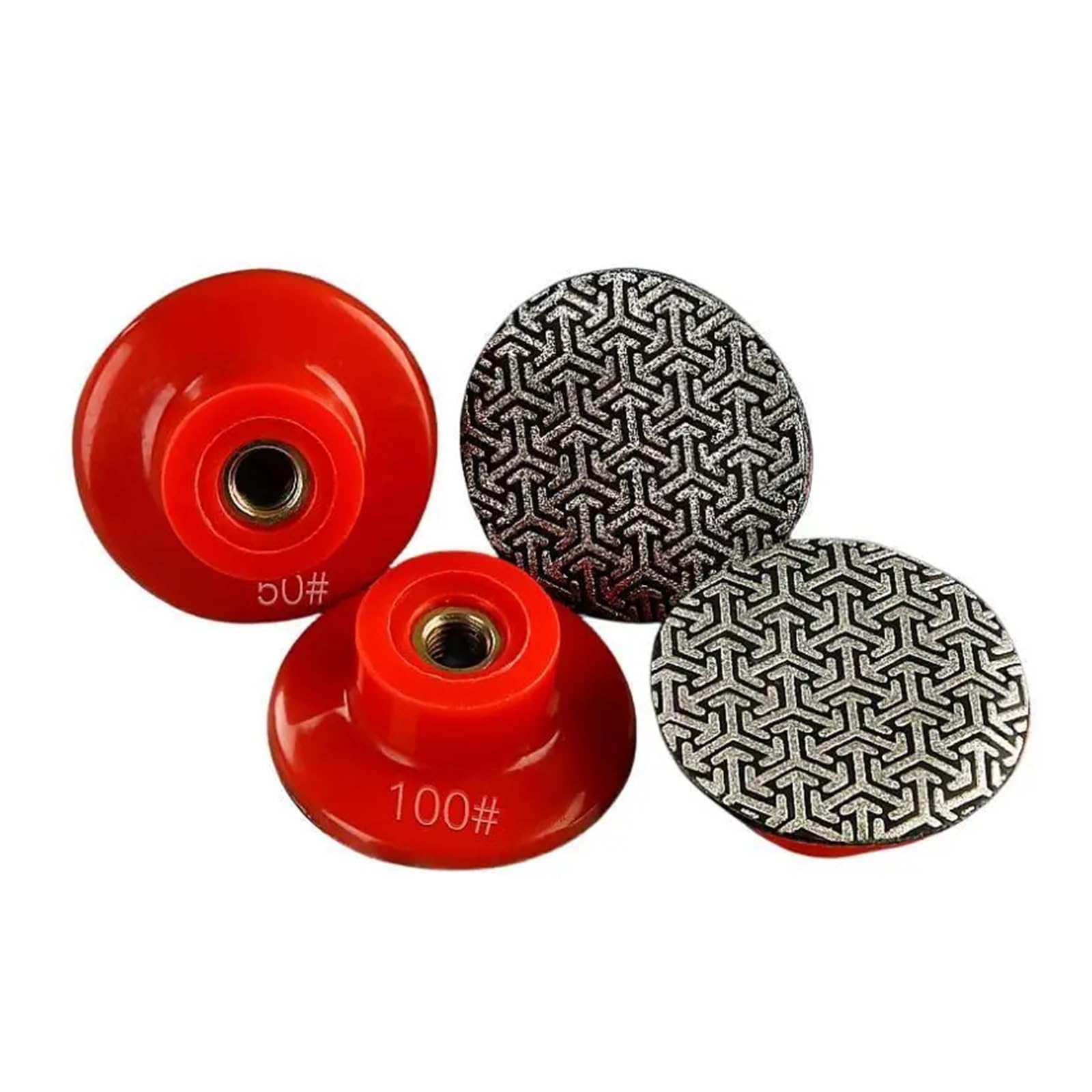 4 unids/set 2 pulgadas 50mm almohadillas de pulido de diamante galvanizado eliminación rápida azulejo vidrio hormigón piedra disco de lijado Pulido de metales wanglan (Size : 200, Color : 4