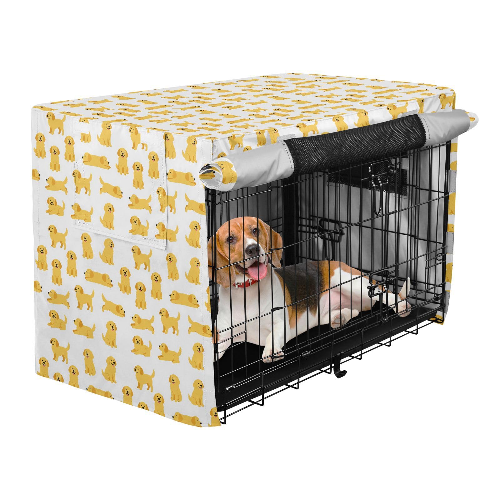Housse de cage métallique jaune L en tissu Oxford