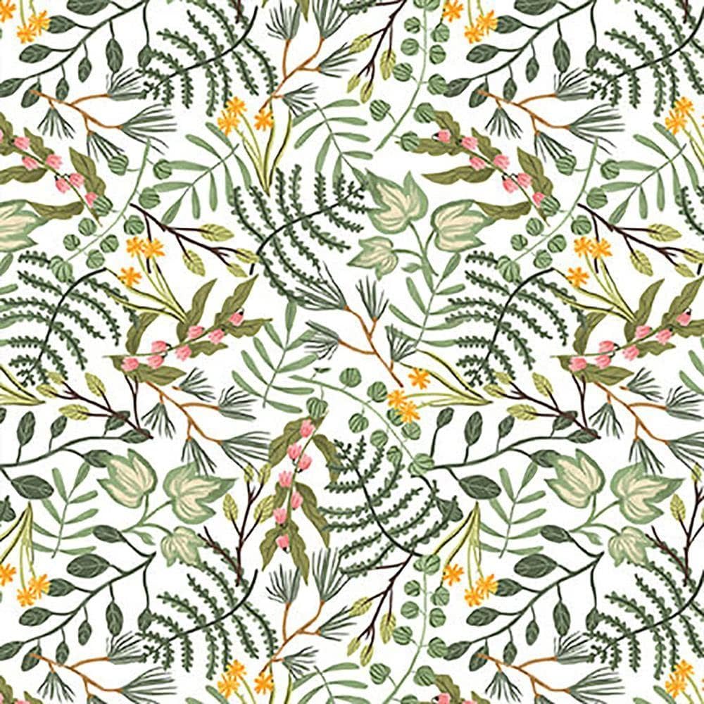 Fabrics Forest Critters Laura Konyndyk Viney Leaves Ivory