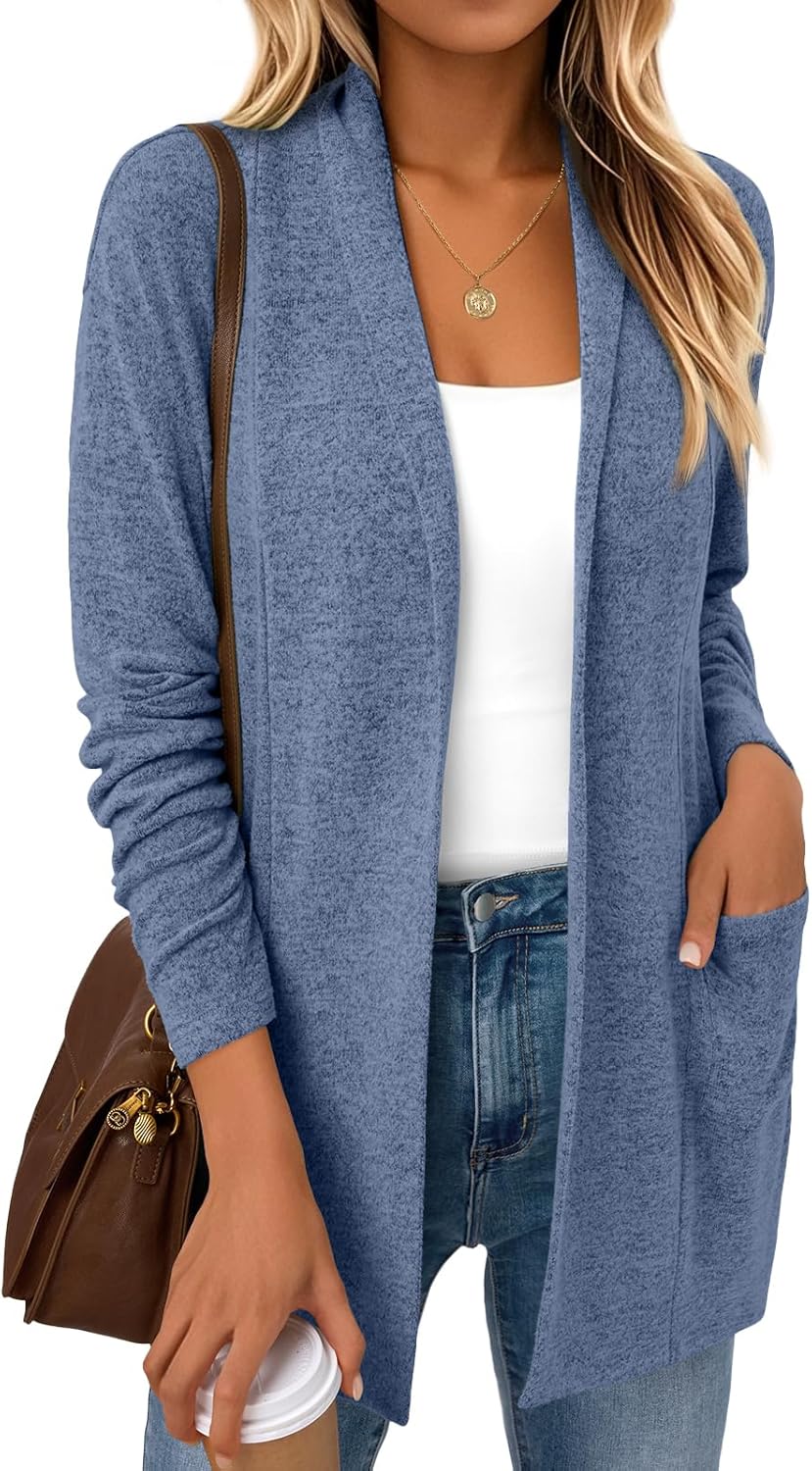 LILLUSORY Cardigan Sweaters for Women Lightweight Open Front Cardigans Casual Loose 2026 Spring Outfits with Pockets