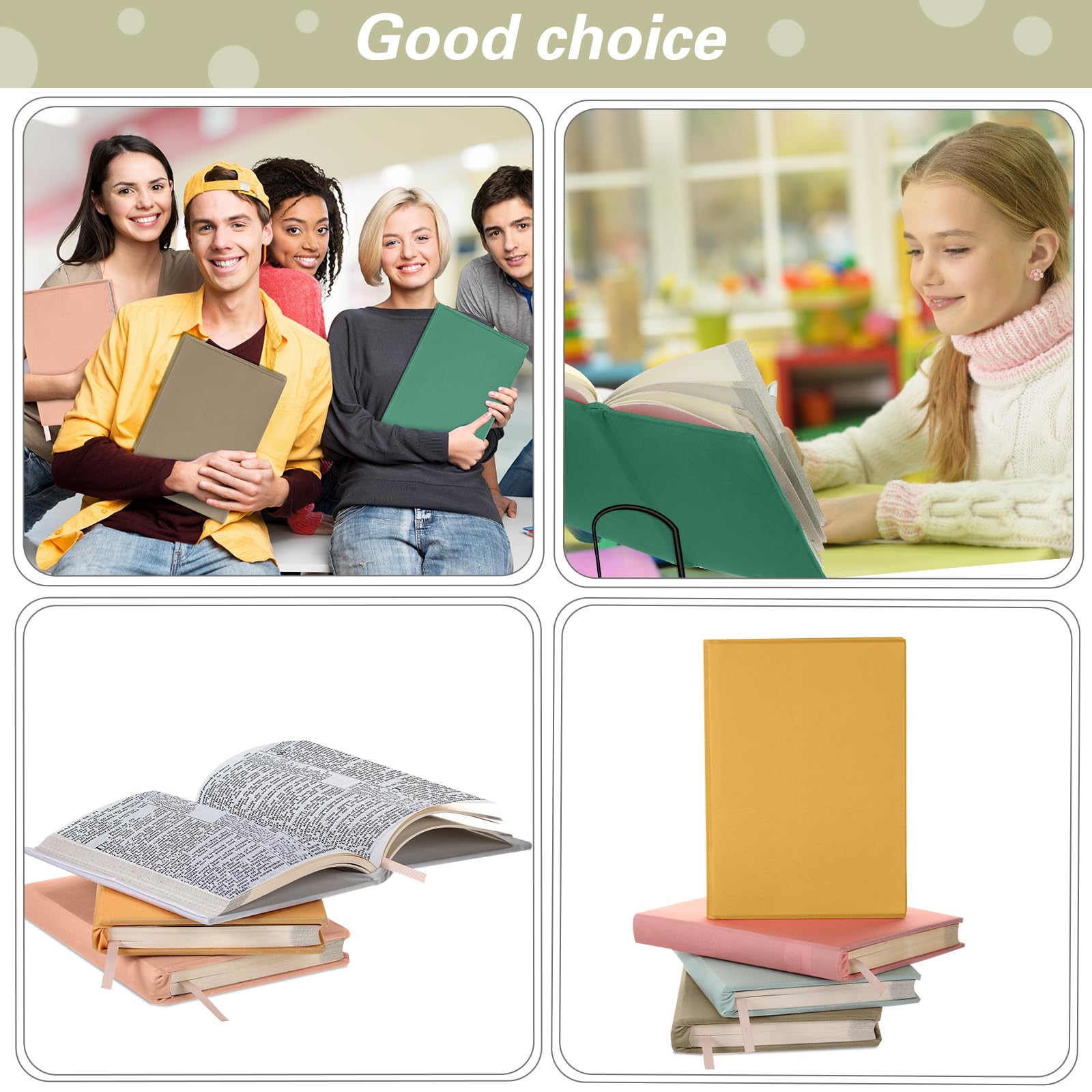 Gilprop Confezione da 12 copertine elastiche per libri, 18 x 32 cm, lavabili e riutilizzabili, adatte per libri di testo con copertina rigida da 15 a 22 cm, protezione per quaderni (vari colori)