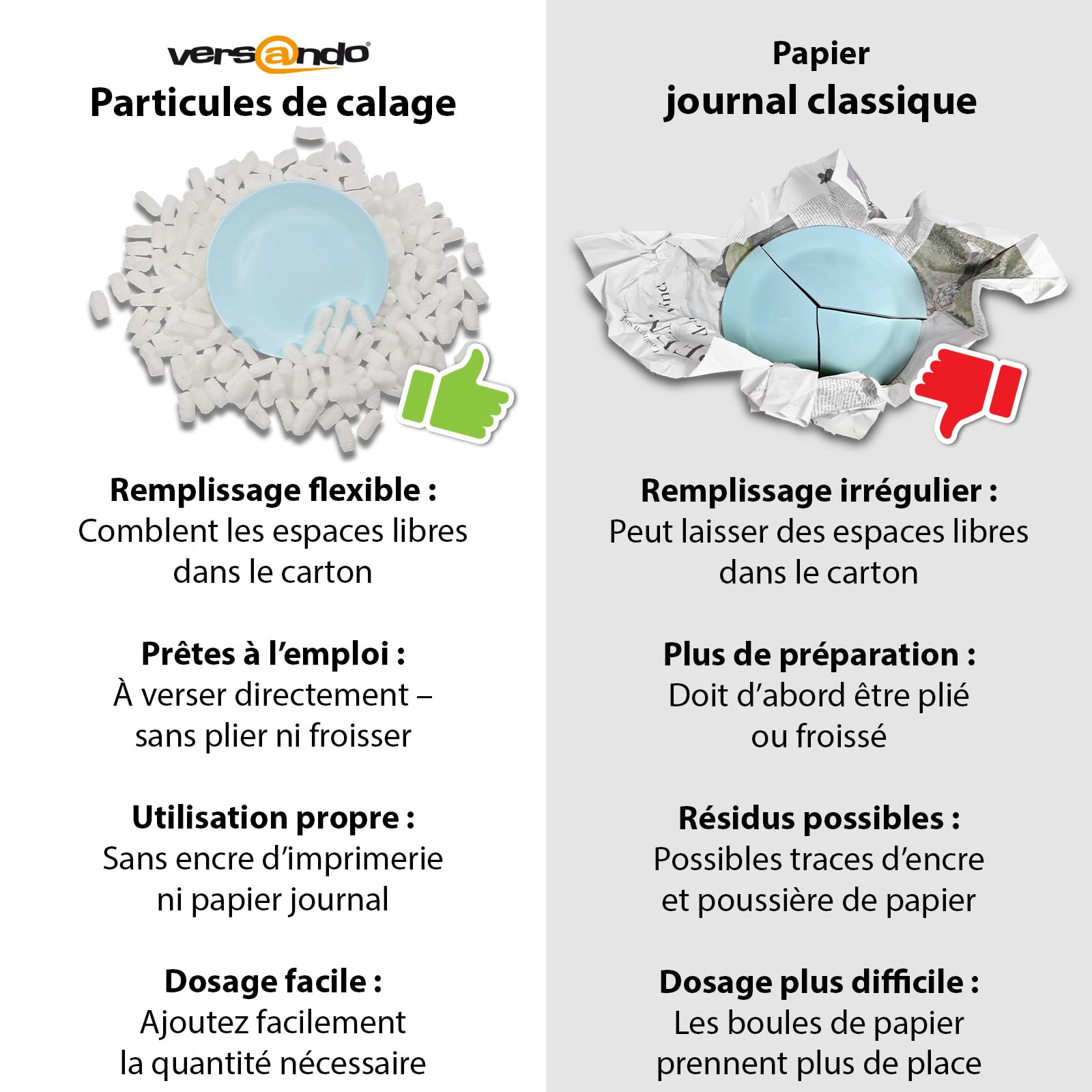 versando 200l chips d'emballage et chips de calage - maïs biodégradable