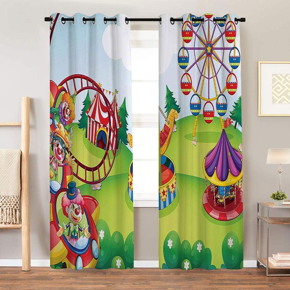 Grommet Light Blocking Window Treatment for Bedroom Decor 2 Panels Set 72W x 96L