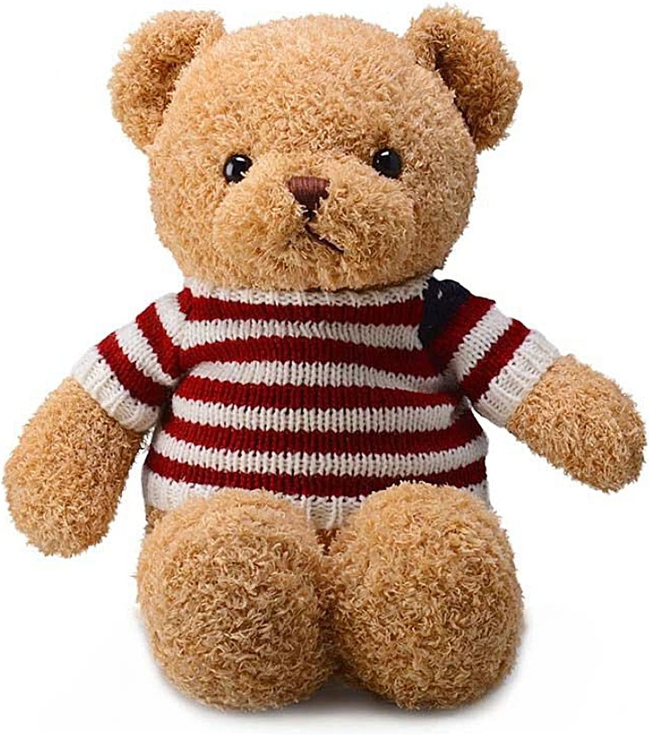 Beauenty Cute Teddy Bear Stuffed Animal Plush,Soft Plush Animals 40CM(Brown) (red)