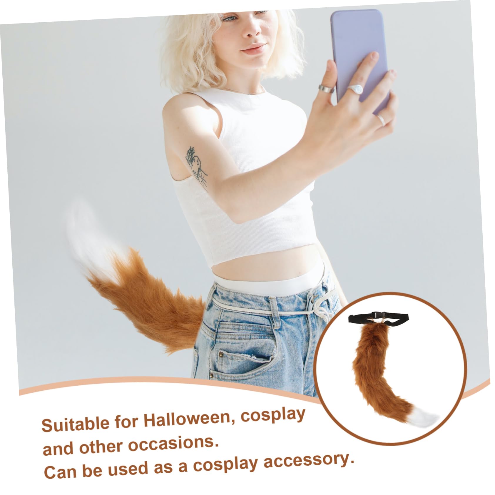 LIFKOME Accesorios De De Animal De Peluche De Animal Cosplay De Para Cosplay De Animal Para Fiesta De Para Halloween Traje De Felpa Brown