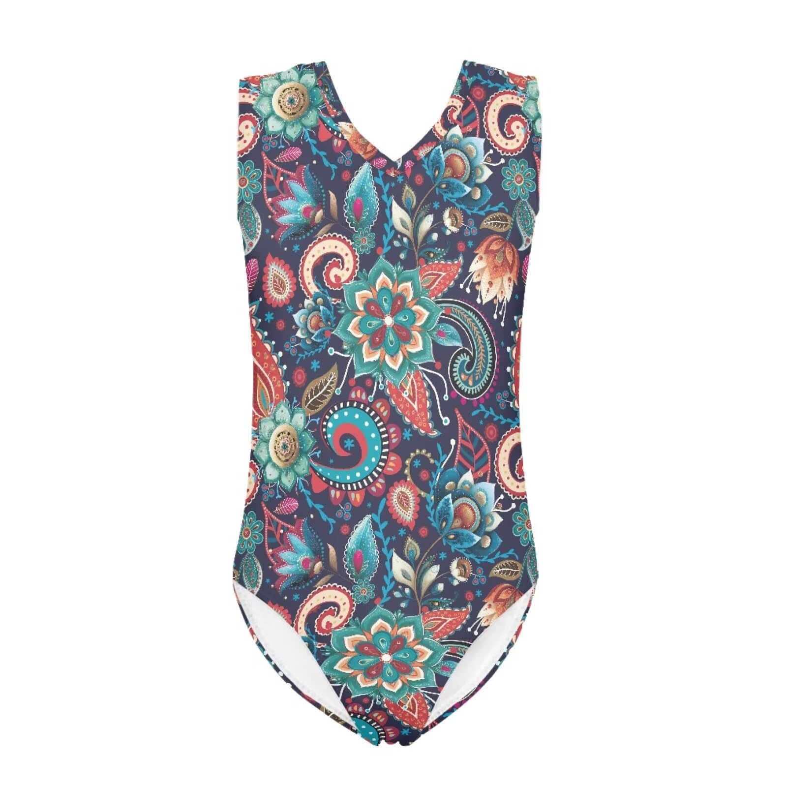 Bulopur Girls' One-Piece Swimwear Age 3-14 Years Teens Little Kids Polyester Swimsuits Sleeveless Bathing Suit