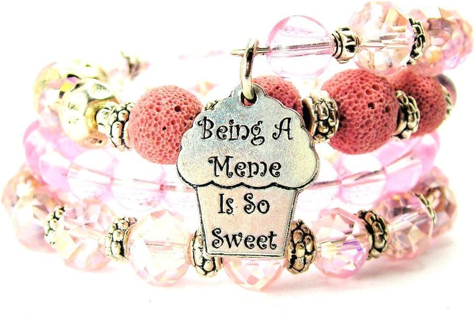 ChubbyChicoCharms Being A Meme is So Sweet Multi Wrap Charm Bracelet in Rose Pink