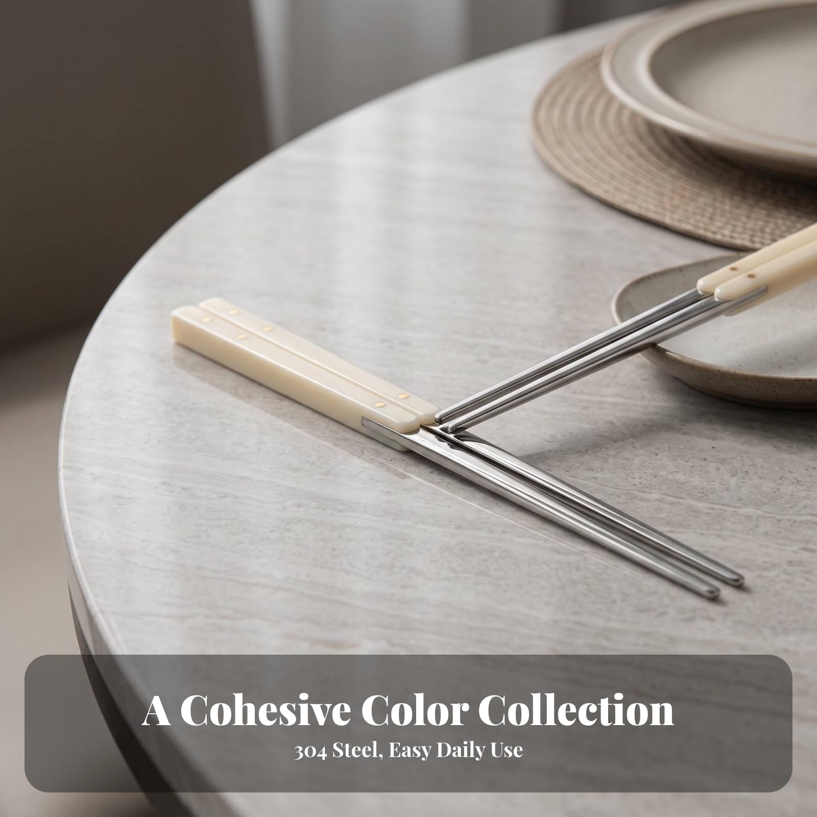 Bacchette in Met, Beige, Bacchette 22 Cm