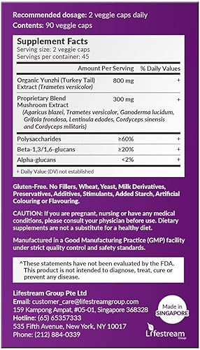 Miniatura 5 de LABO Nutrition Bioactive Organic Yunzhi/Turkey Tail Ultra - Suplemento de extracto de 7 hongos, cola de pavo Cordyceps Maitake Reishi Agaricus