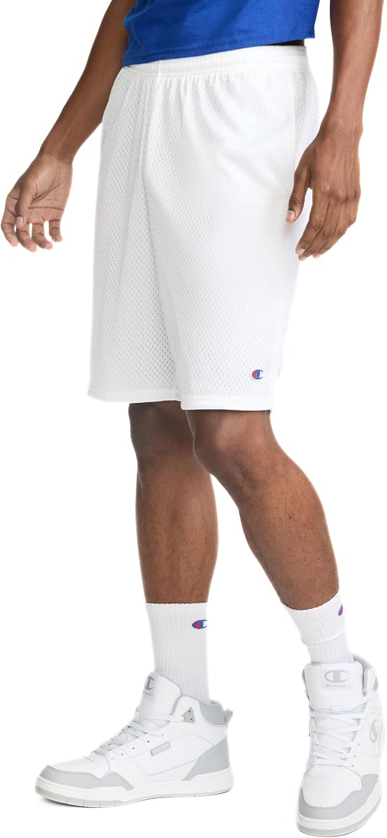 Champion Pantalones cortos para hombre, pantalones cortos de malla para gimnasio, pantalones cortos deportivos ligeros (regular o grande y alto)