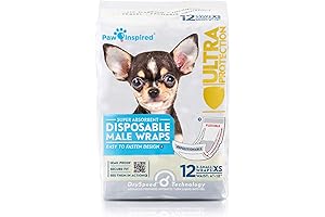 Paw Inspired Disposable Belly Bands for Male Dogs: Ultimate Protection for Small Dogs