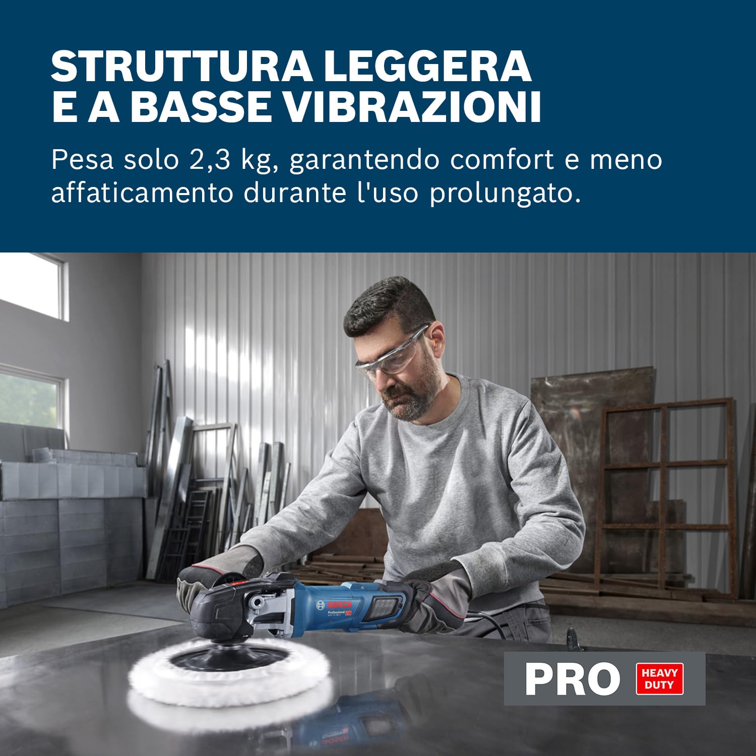 Bosch Professional Lucidatrice a filo GPO 14-180 S (1.400 W, 6 modalità di velocità, incl. impugnatura supplementare, impugnatura a D)
