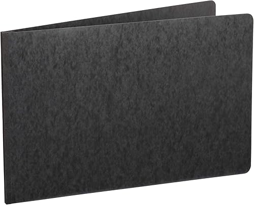 Oxford Pressboard Cubierta de informe de 11" x 17", capacidad de 3", con bisagra lateral reforzada con cinta, tamaño tabloide, negro (13206)