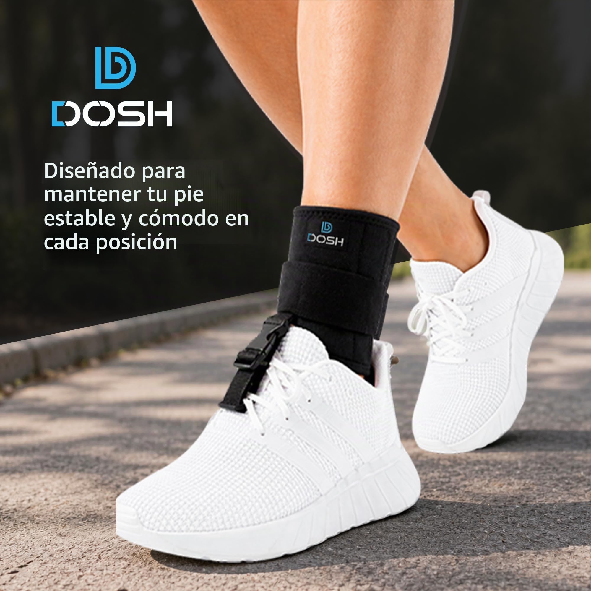 Dosh AFO - Soporte de pie para caminar, unisex (negro)