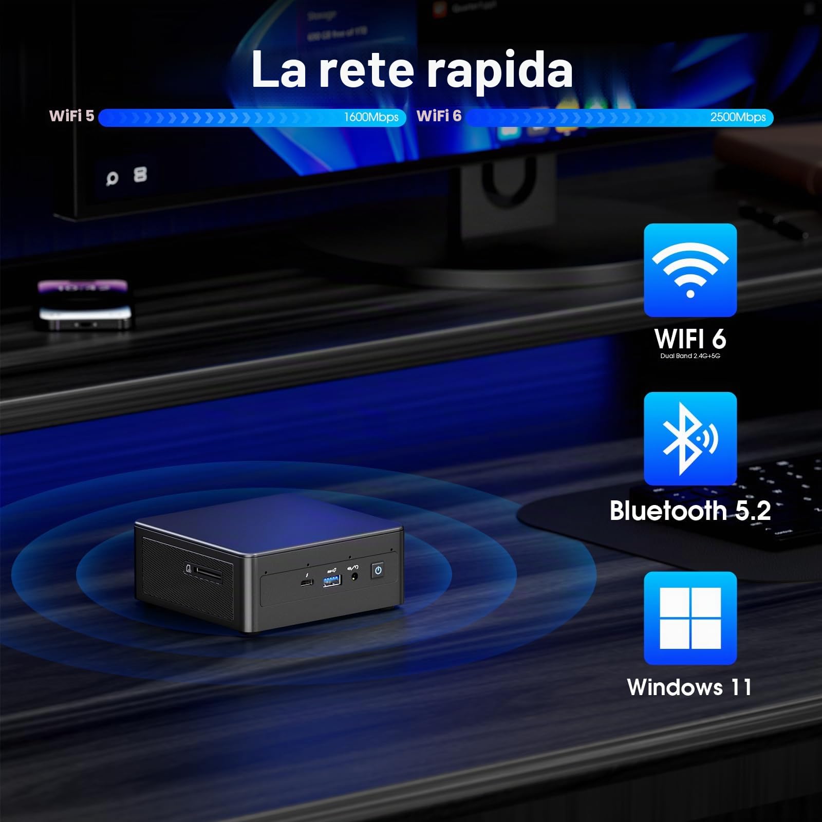 Intel NUC 11 Panther Canyon Mini PC, Core i7-1165G7, senza RAM, senza SSD, senza sistema operativo Mini computer, LAN 1000M/WiFi 6/BT5.2, computer aziendale per ufficio/scuola/casa (NUC11PAHi7)