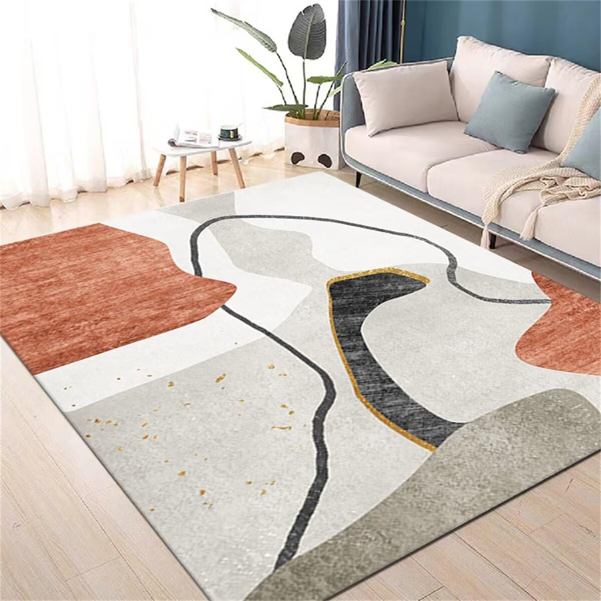 Tapis absorbant gris 180X250CM haute protection pour chambre et sol barbecue