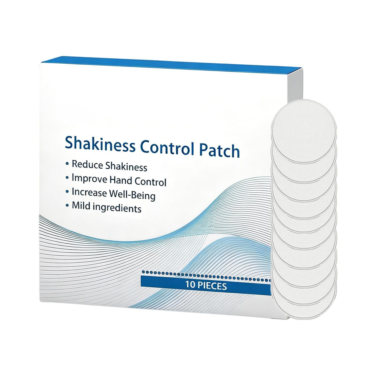 Tremor Control Patch, Wrist Stability Support, Soft Adhesive Patch 5 cm, 10pieces Daily Use Travel Office Meetings, Hand Stability Aid, Women Care Support for Home Office Travel Use