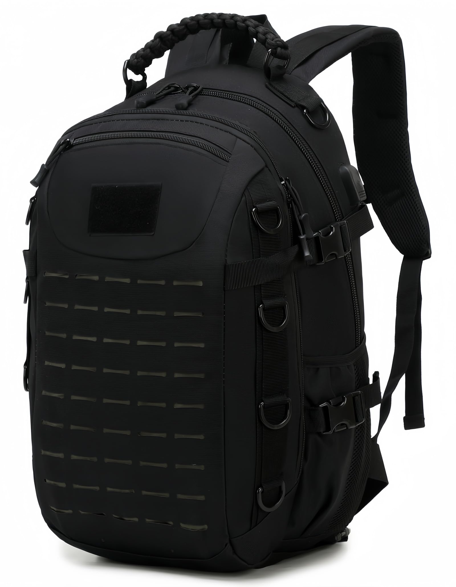 ORILOOSEN Heavy duty zipper military backpack Outdoor Tactical Backpack，Nylon canvas Knapsack，hiking camping travel Backpack， 3-day backpack，water