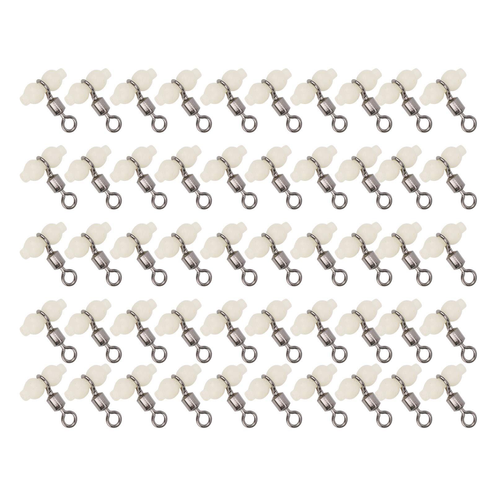 Gourd Swivel 50Pcs Accessorio da Pesca Leggero a Forma di T Girelle da Pesca Flessibili a Forma di 8 per la Pesca