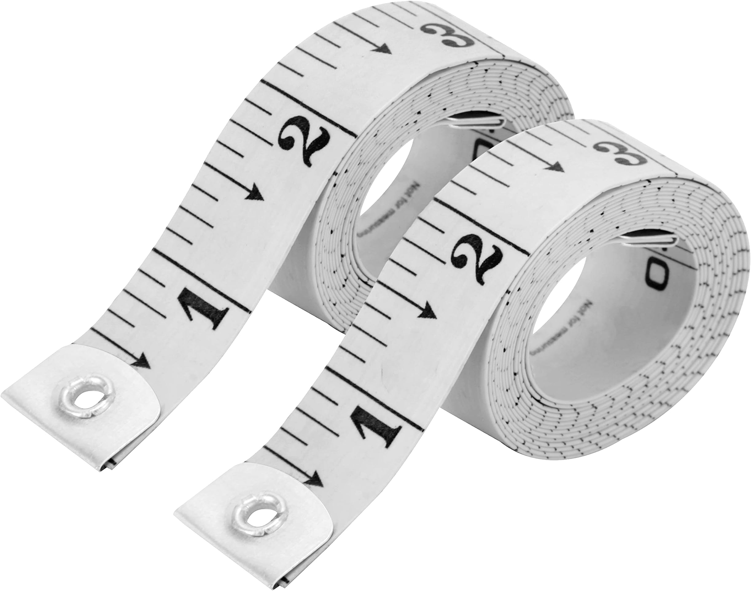 Flexible Tape Measure, Accurate Dual Scale Standard & Metric Measurements Tape,Soft Measuring Tape for Body, Weight Loss Sewing Tailor Craft Ruler,Blue,150cm/60 inch (White / 2 Pack)
