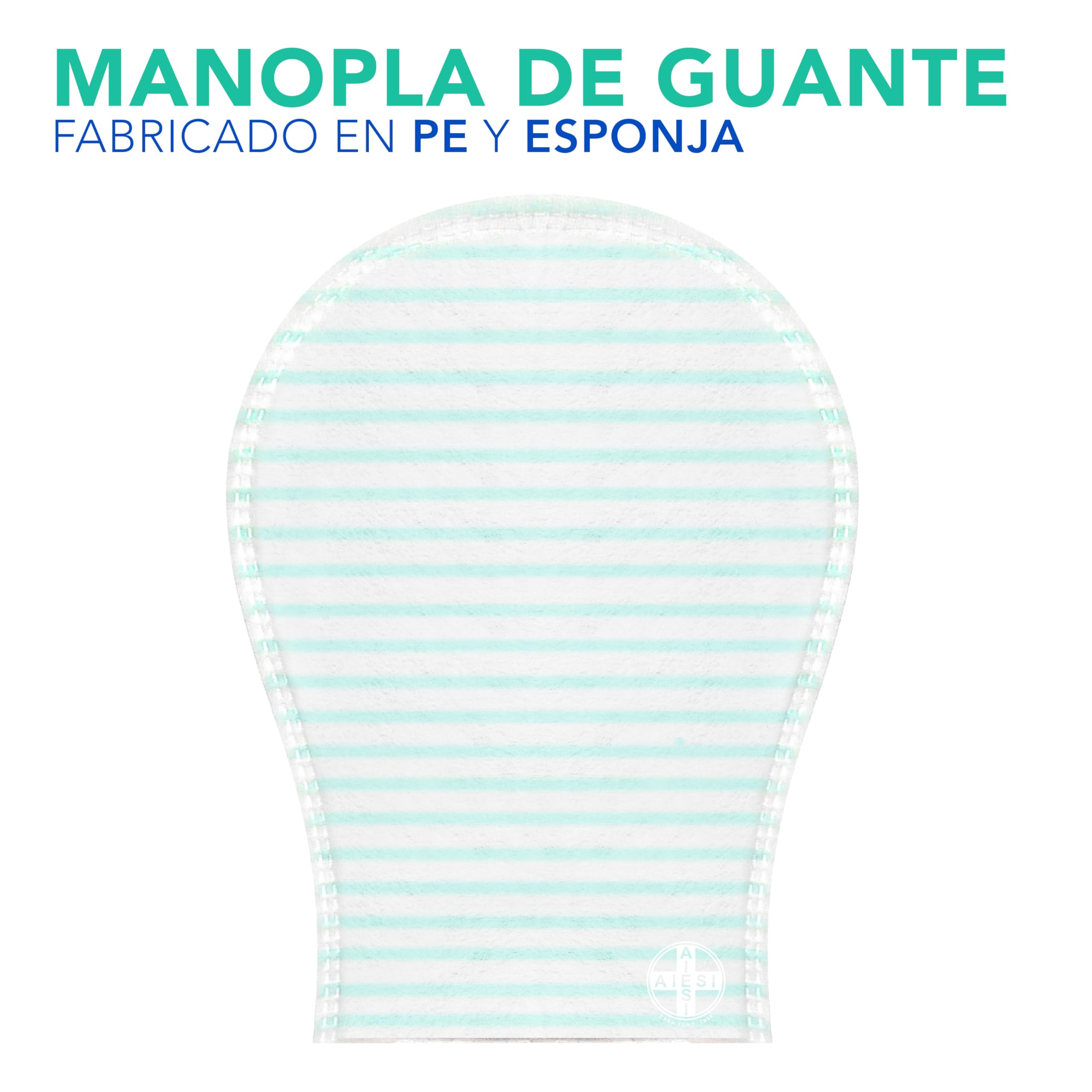AIESI® Manoplas Jabonosas desechables impermeable con esponja suave (Paquete de 20 piezas), Delicadamente perfumado, Sin enjuague