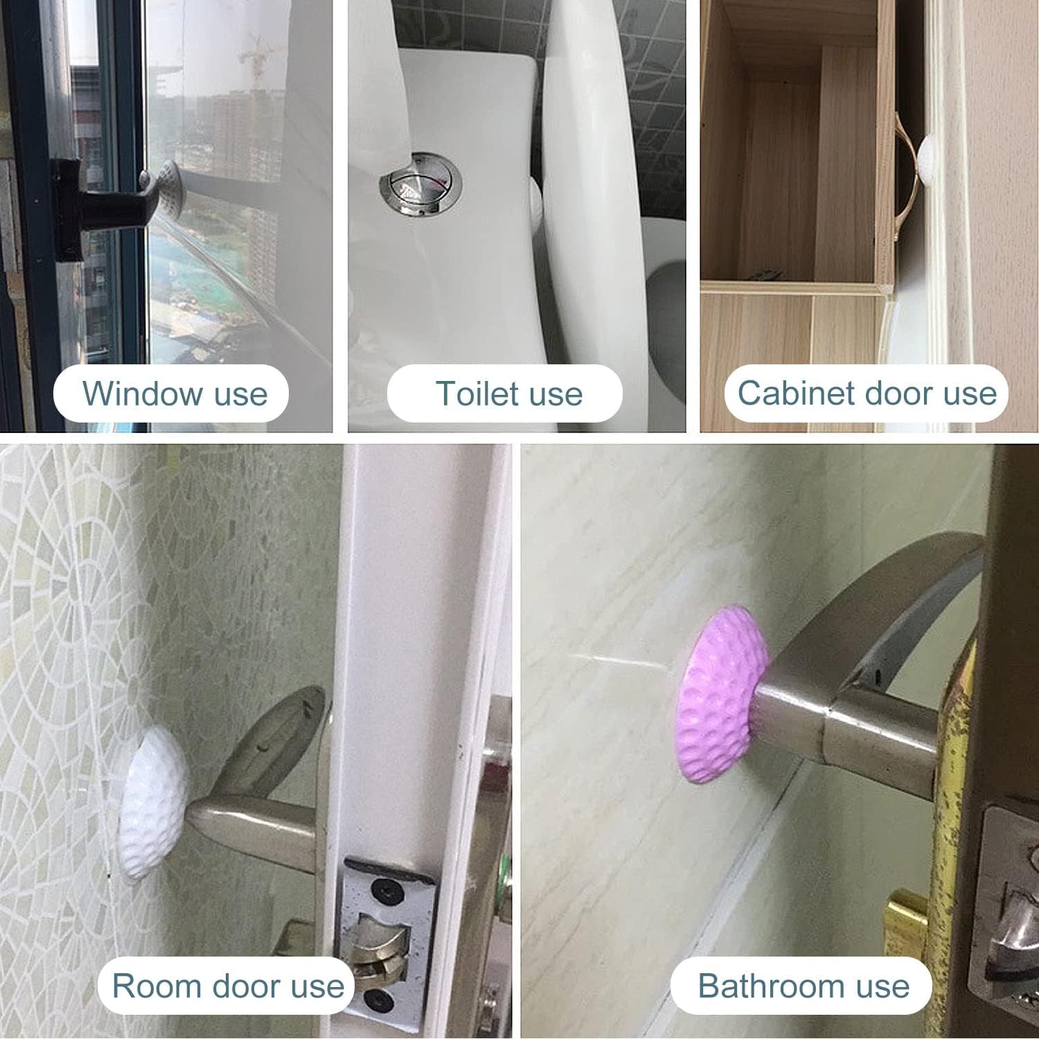 Nibbler Door Handle Protectors - Wall Bumpers -8