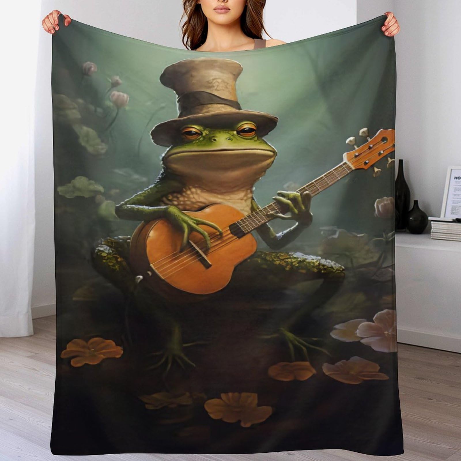Tapis Douillet Grenouille pour Soirée Cocooning : Couverture Polaire Canapé