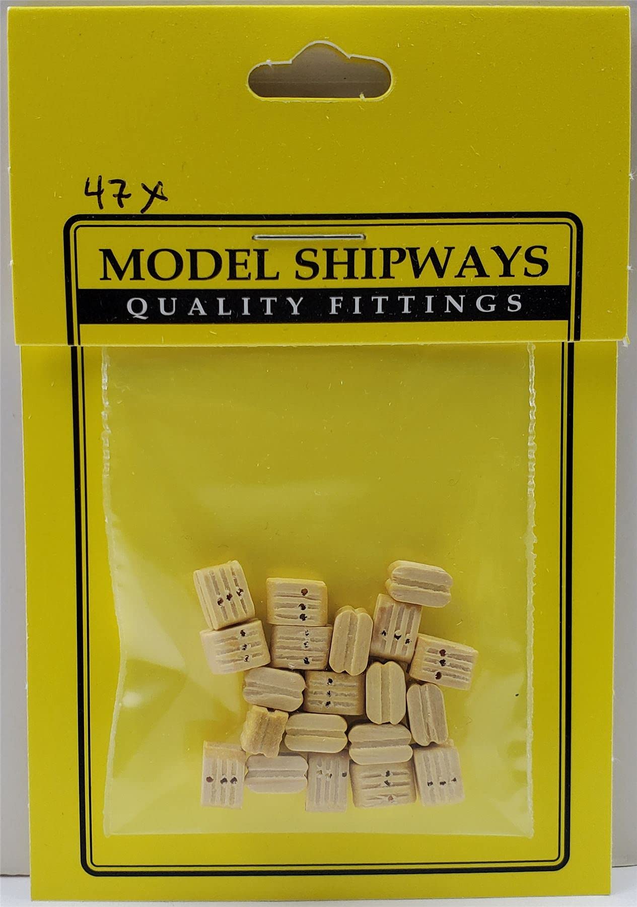 Model ShipwaysTriple Sheave Block, Boxwood 9/32" (7mm) 20 Pack