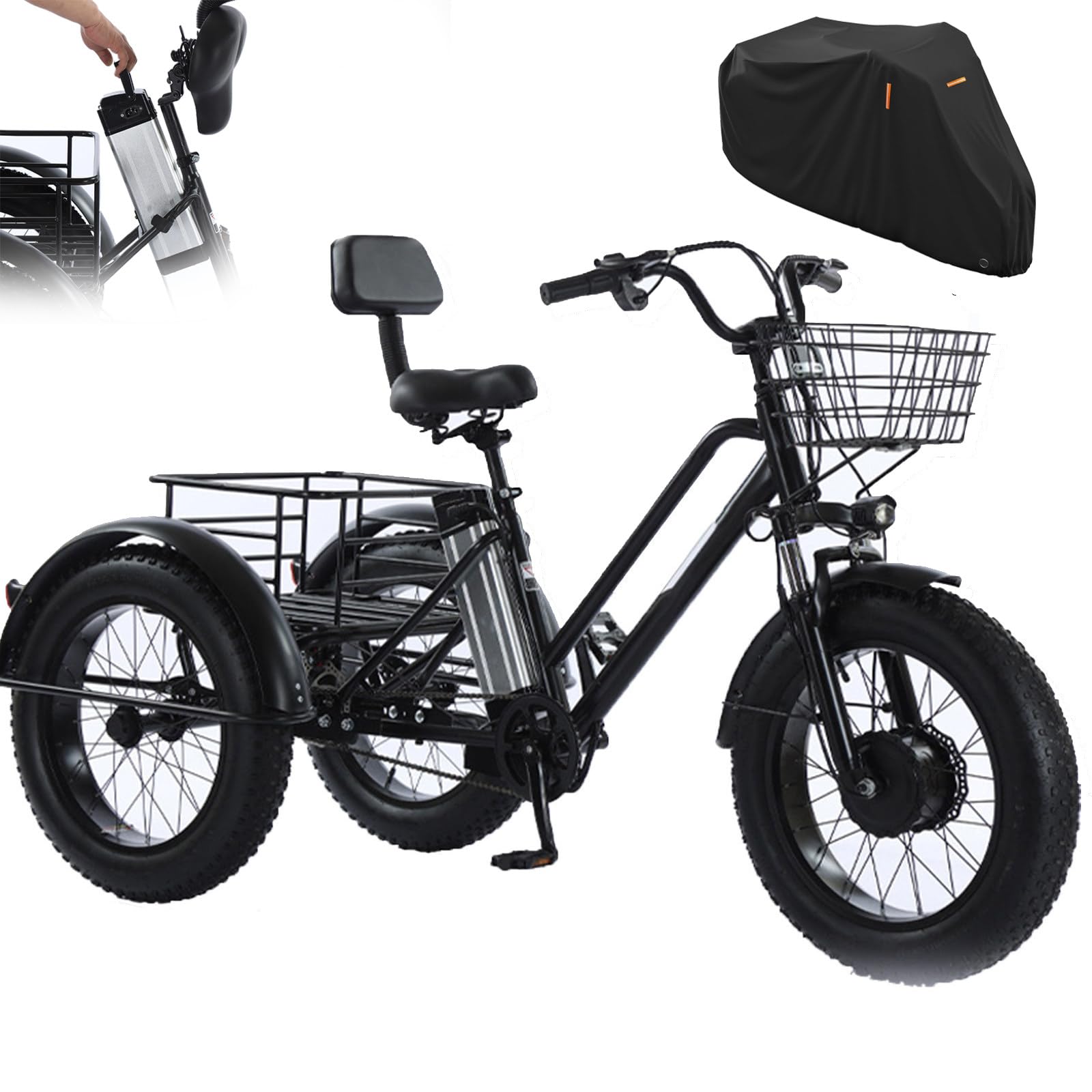 Tricycle électrique pour Adultes – Charge Utile 200 Kg A