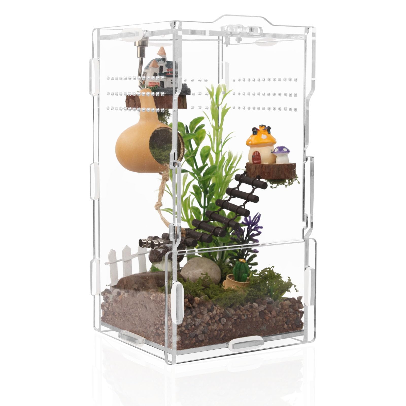 Jumping Spider Enclosure Acrylic Terrarium 8x4x4