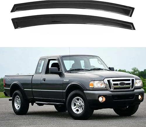 Miniatura 288 de IG - Visera para ventana de automóvil, protector contra la lluvia, el sol y el viento, con cinta adhesiva, deflector extraduradero para ventana