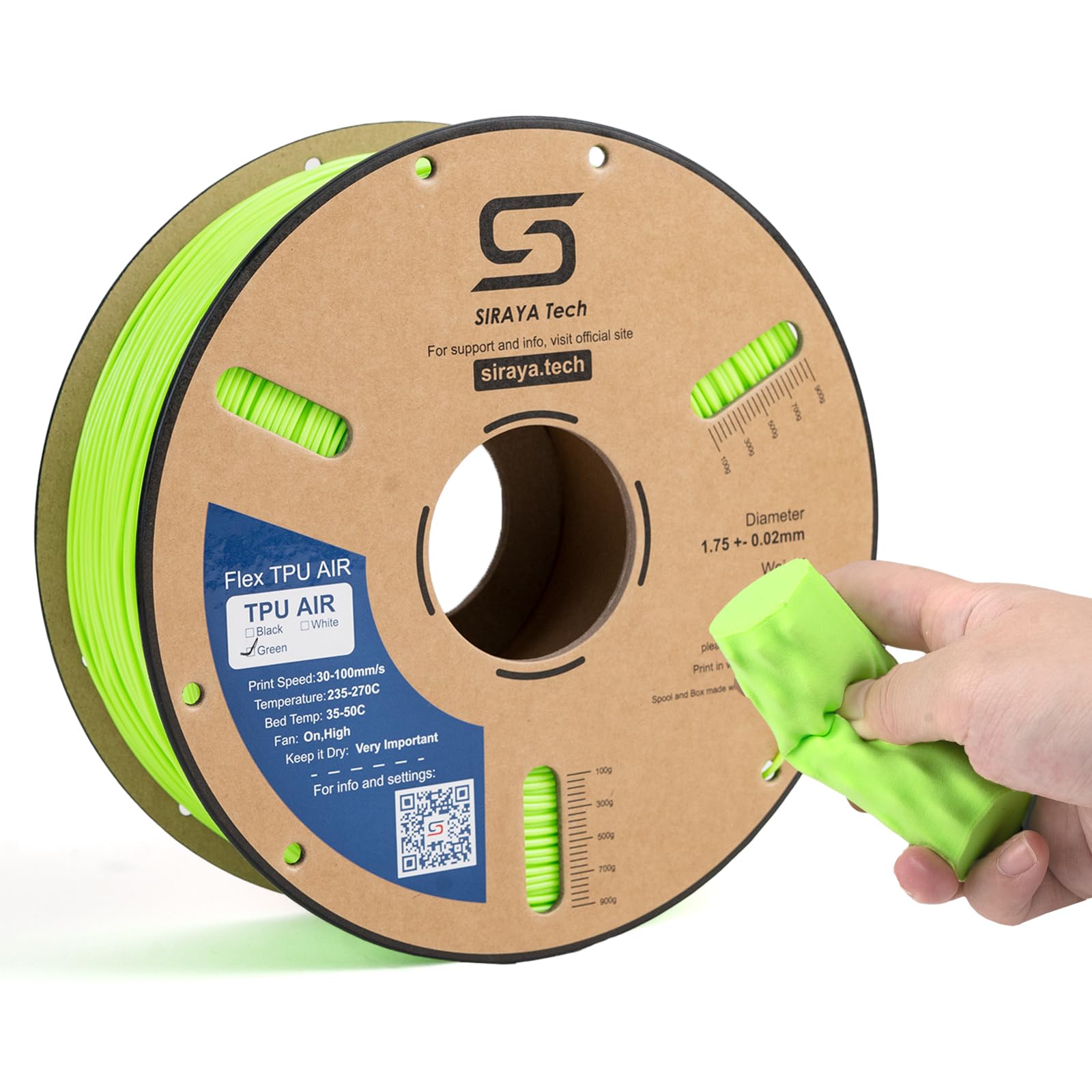 SIRAYA Tech Flex TPU air 3Dプリンター用フィラメント Amazon.co.jp: Siraya Tech Flex TPU Air - 軽量アクティブフォーム