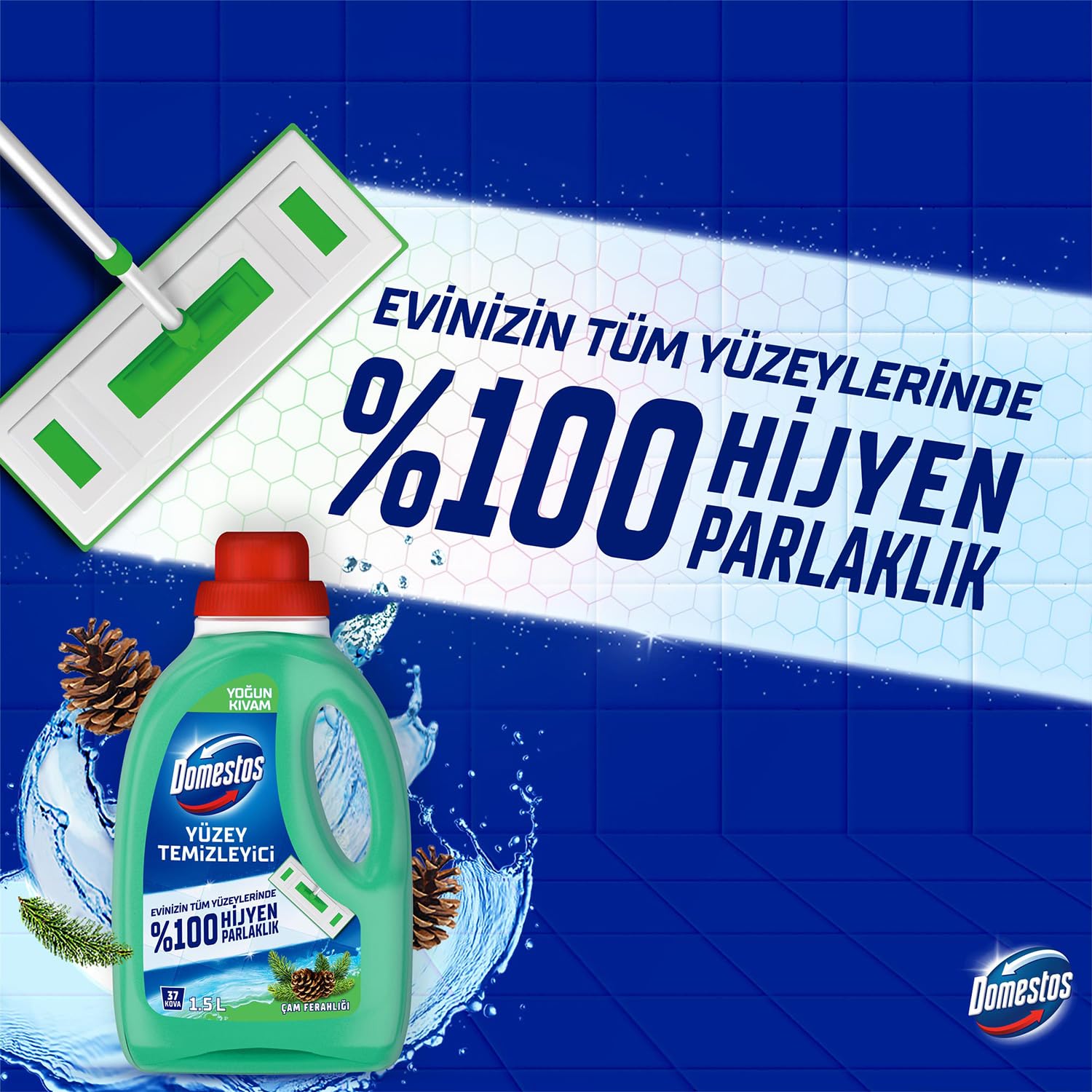 Domestos Yüzey Temizleyici Yoğun Kıvam Çam 1500 ml