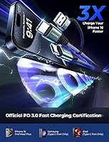 Vista 3 de AINOPE Cable USB C a USB C, paquete de 2 cables USB C de 1.5 pies de carga rápida con adaptador USB a USB C, cable USB a USBC de 60 W para iPhone 17