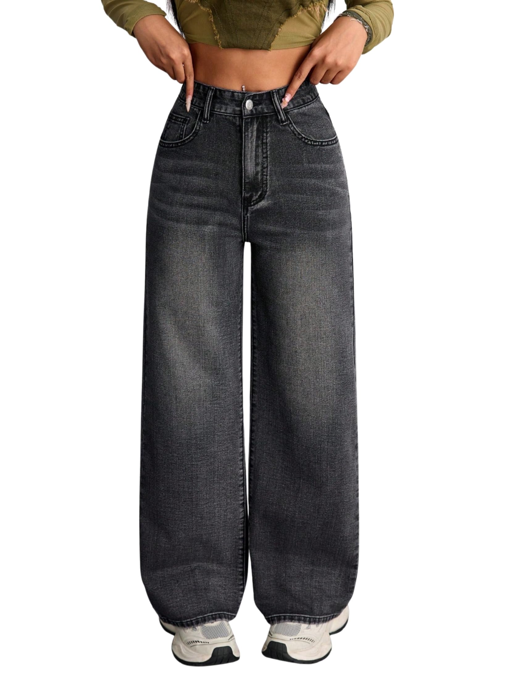 glossia Denim Jeans for Women Baggy High Waist Straight Fit | Stretchable Relaxed Ladies Jeans | Plus Size 24 to 44 Bottom Wear (WJ-1405_5-$)-picture-38