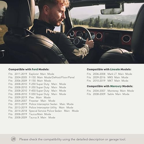 Miniatura 2 de YHTAUTO Reemplazo de actuador de puerta de mezcla de calentador de aire HVAC principal para Ford Explorer F-150 Flex Freestar F-250 F-350 F-450