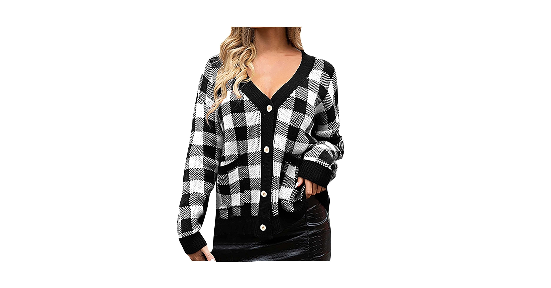 tuduoms Women Teen Girls Trendy Slouchy Fit Cardigan Sweater