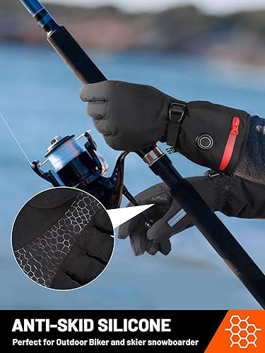 Miniatura 3 de Guantes térmicos para hombres y mujeres, guantes de calefacción eléctrica recargable, guantes de esquí, calentadores de manos, guantes para esquí,