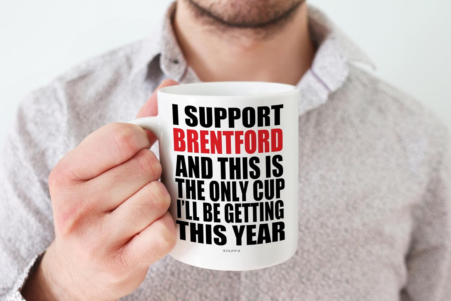 Brentford mug: More results — Amazon's Choice — Funny Football Mug Gift for Fans - Footy Only Cup - Joke Xmas Birthday Mugs…