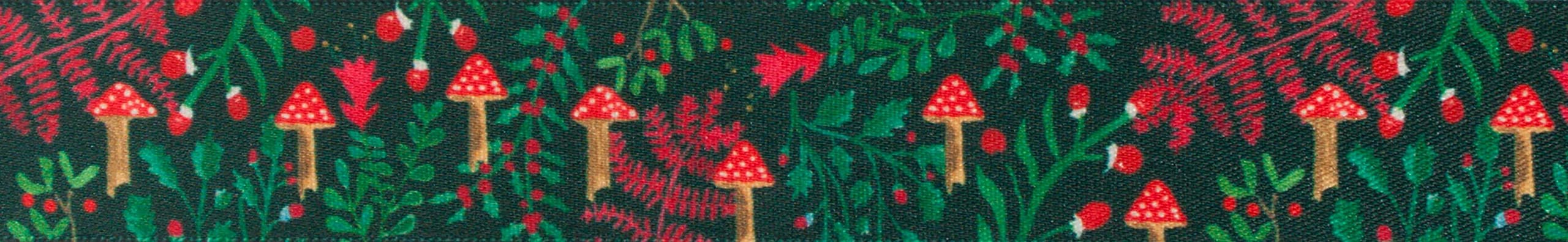 Berisfords Polyester Ribbon, Green/Multi, 25mm x 20m