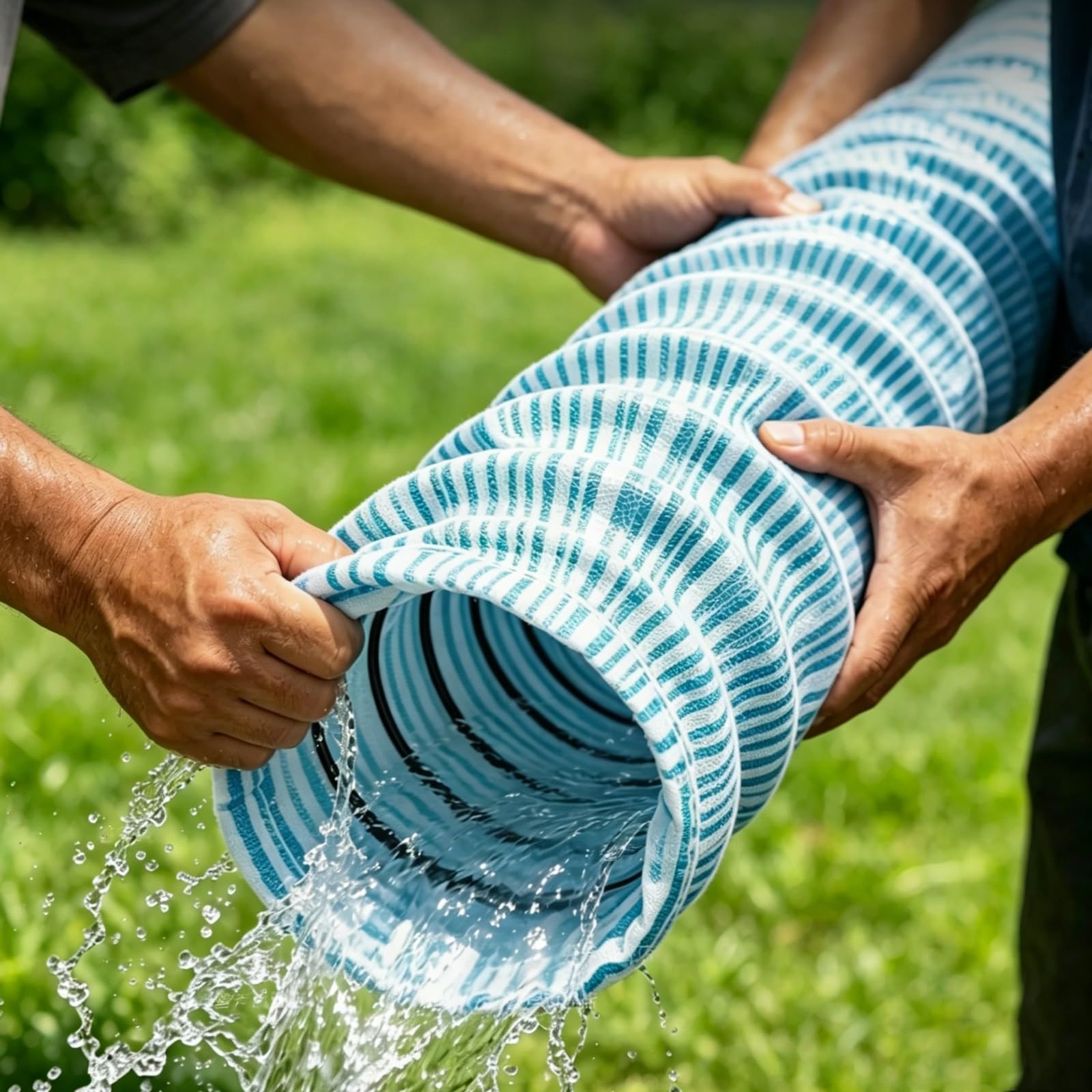 Tubo di drenaggio perforato da 5 cm, condotto orizzontale ondulato espandibile, scarico francese flessibile per giardino, cortile, tubo di reindirizzamento dell'acqua sotterranea, 40 m