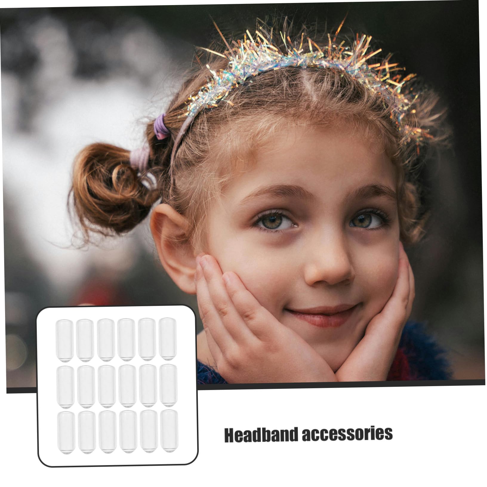 FRCOLOR 200pcs Transparent Rubber End Caps for 6mm Headbands, Replacement Diy Hair Band Accessories, 4.0mm Inner Diameter - Image 4