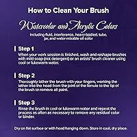 Vista 8 de Silver Brush Limited 8814S-1-1/2 Silver Silk 88 Brocha ancha para acrílico, acuarela, gouache, tintas y tintes, tamaño 1-1/2 pulgadas, mango corto