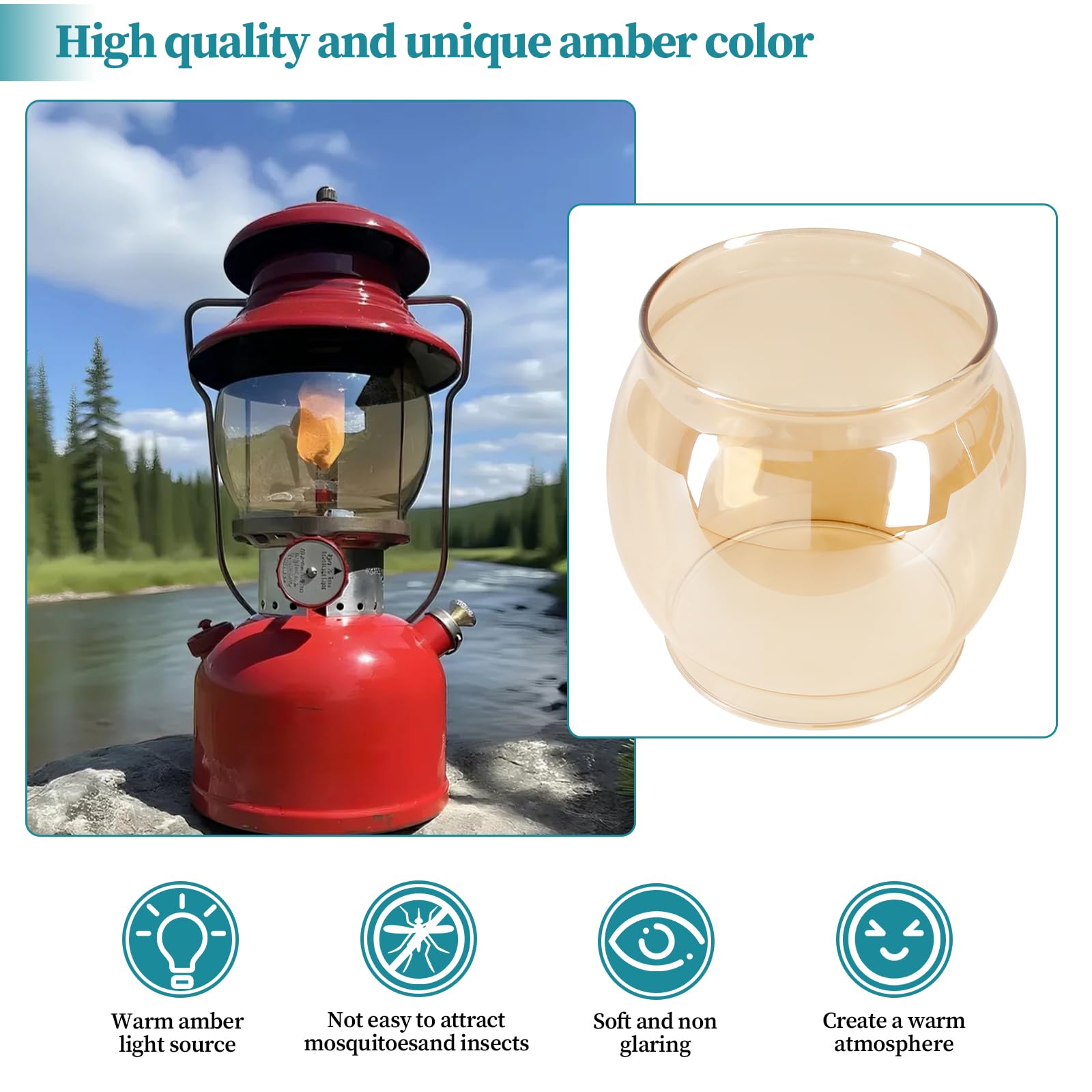 Amazon.com : Lantern Glass Globe Replacement, Compatible with