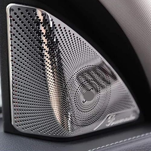 Miniatura 4 de Cubierta de altavoz estéreo para puerta de automóvil para Mercedes Benz Nueva Clase C W205 2015-2019 Accesorios de coche Cubierta de altavoz Adhesivo